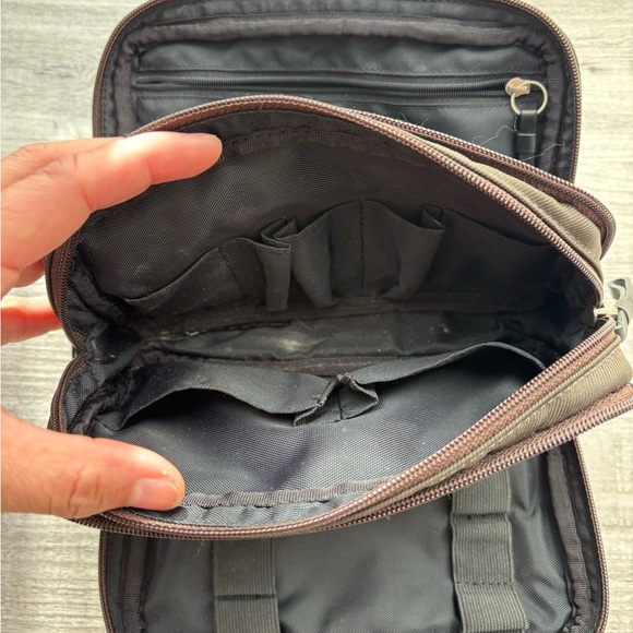 Rare VTG 90s COACH Makeup travel Bag Makeup Pouch with Mirror and handles - Picture 9 of 10